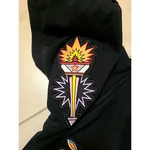 Sweat à Capuche Psycho Bunny Enfant Rare - Noir, Taille 4/XXS, Avec Patch Intégral Et Poches